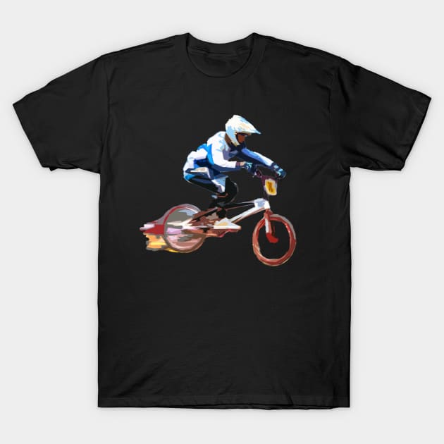 bmx racing T-Shirt by rickylabellevie